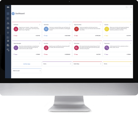 Method:CRM Opportunity Screen showing it's different stages.