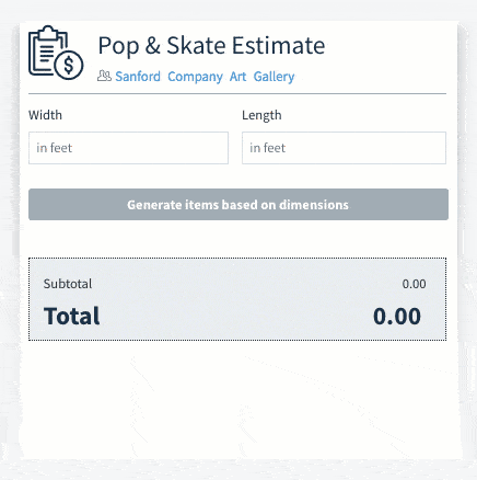 Custom Estimate