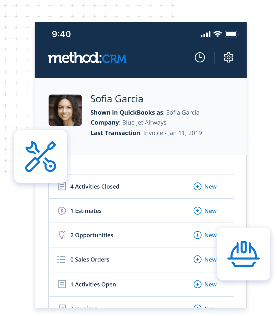 Mobile CRM for construction companies